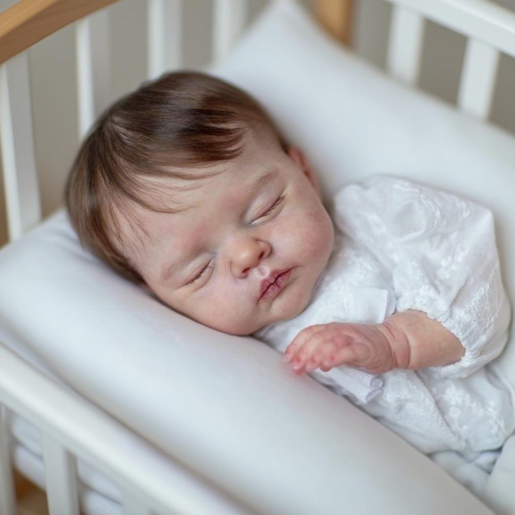 BZDOLL Cloth Body 48 CM 3D-Paint With Visible Veins Reborn Baby Sleeping Doll Toy For Girls Lifelike Handmade Fashion Birthday Gift Character Doll