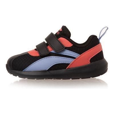 Li Ning Kids Sports Lifestyle Series Velcro Non-Slip Wear-Resistant Breathable Casual Shoes Kids Casual Shoes Black Blue Orange YKAP148-31