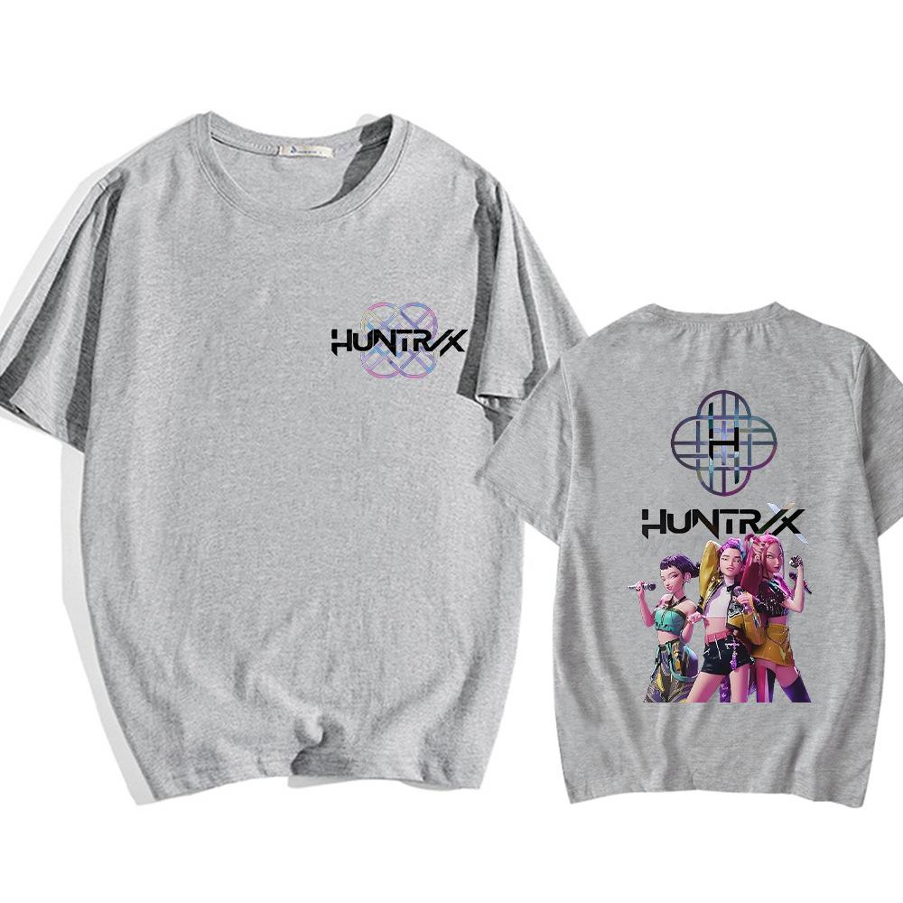 Unisex T-shirts KPop Demon Hunters Printed Round Neck Short Sleeved T-shirt Top