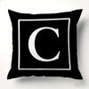 Minimalist Letter Pillow Cover Single Alphabet Print Cushion Case Personalized Initial Decor Pillow for Home  Dorm