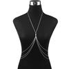 Pearl Cross Body Belly Waist Dance Choker with Imitation MT271 Women's 3-Strand Chain, Chain, Chain, Pearls, Silver,