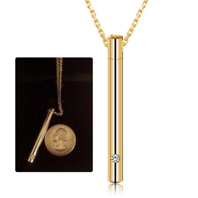 Cylinder Pendant Pet Cremation Urns Necklace Stainless Steel for Cat Dog Ash Memorial Container Holder Jewelry Memorial