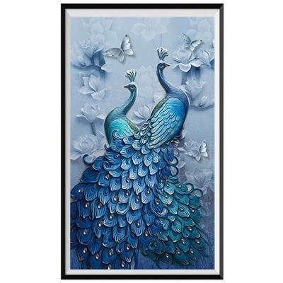 5D Diamond Painting Full Diamond Peacock Round Diamond Mosaic Pattern Home Decoration Diy Handmade