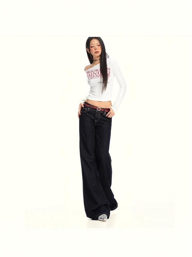 American Retro Wide-Leg Low-Waist Jeans - Autumn/Winter 2025 Collection