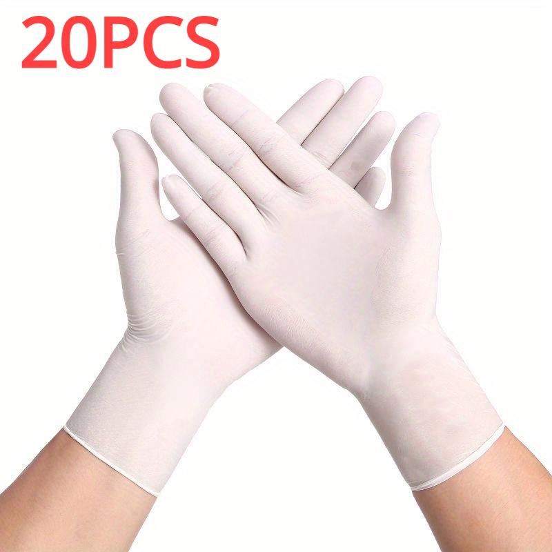 20/50/100PCS White Nitrile Gloves Waterproof Oil-Resistant for Household Cleaning Kitchen Gardening Hair Dyeing And Tattoo