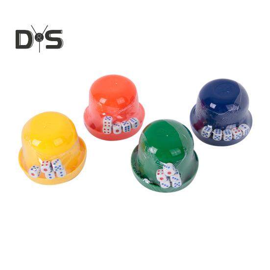 

1 набор игральных костей с 5 точками, прочный ручной шейкер, чашка для бара, вечеринки, KTV, азартных игр, питья, настольных игр, казино, оборудование разноцветный