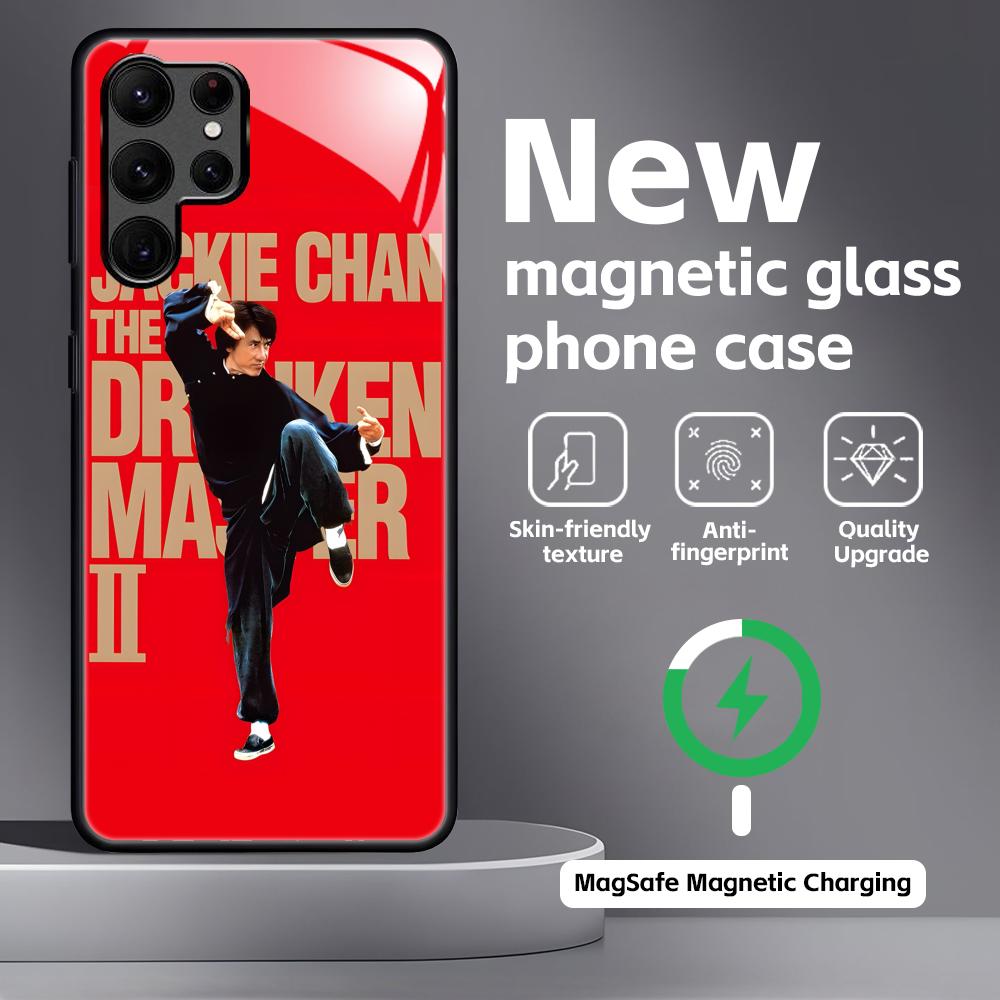 Kung Fu Star Jackie Chan Phone Case For Samsung S26 S25 S24 S23 S22 S21 Plus Ultra Note20 Glass Magnetic Case
