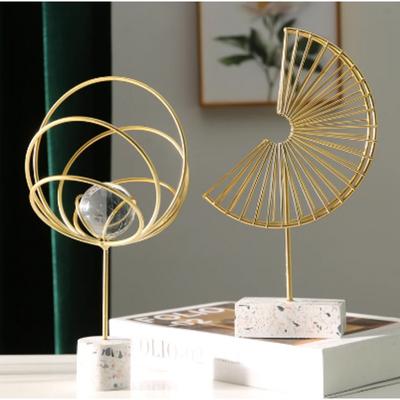 Nordische einfache Metall abstrakte Kunst Ornamente Veranda Wohnzimmer TV Schrank Büro Desktop kreative Hause Dekoration Accessor