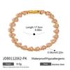 Fine Jewelry 316L Stainless Steel Star Chain Bracelets Women Bling Cubic Zirconia CZ Pink Heart Tennis Chain Bracelet