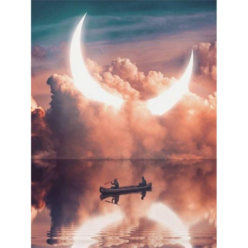 Vollbohrer Diamantmalerei Landschaft 5D DIY Vollrundbohrer Diamantstickerei Kreuzstichset Handarbeit handgefertigt