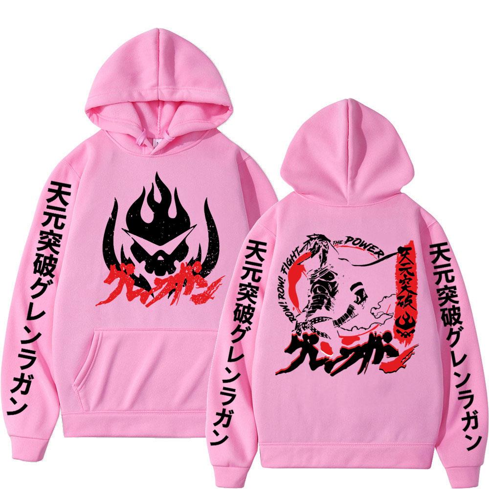 Felpa Tengen Toppa Gurren Lagann Uomo Donna Moda Gotica Felpe con Cappuccio Oversize Felpe con Cappuccio Streetwear