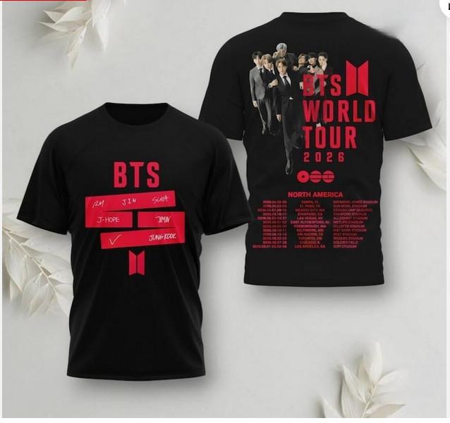 BTS World Tour 2026 Graphic Tee - BTS Concert 2026 - Unisex Concert Fans Gift1