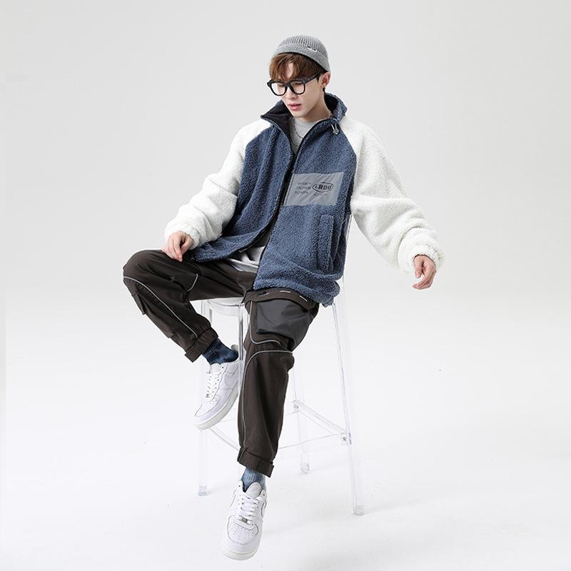 | Ins Trend Loose Casual Small Fresh Two Sides Wear Lamb Wool Coat Men