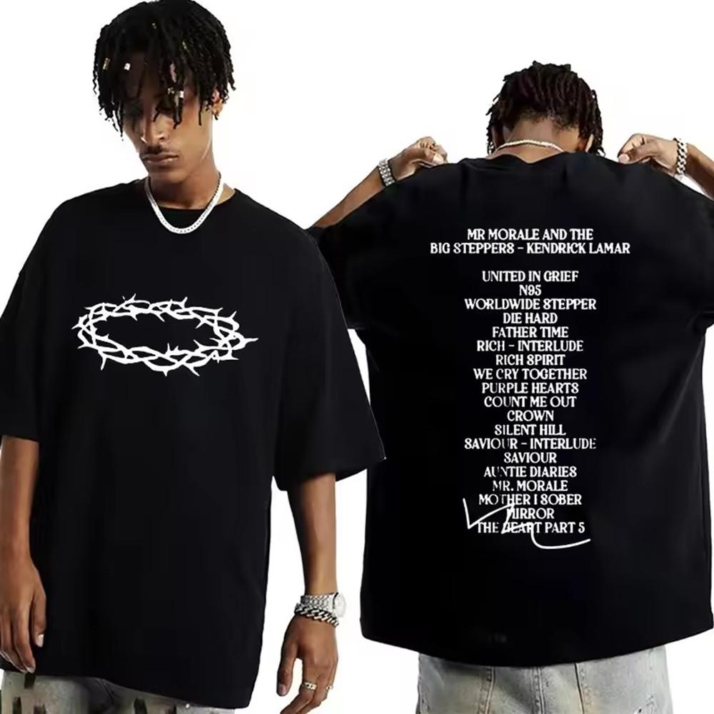 Rap Singer Kendrick Lamar Good Kid Tshirt 2025 Summer Mens Womens Short Sleeved Round Neck Printed Tshirt Mens Clothing