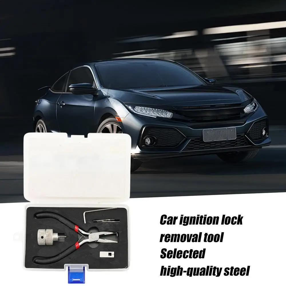 For Honda Ignition Car Lock Pin Removal Extractor Repair Tool Kit Peg Puller Box Ignition Lock Dowel Pin Removal Tool Kit Repair