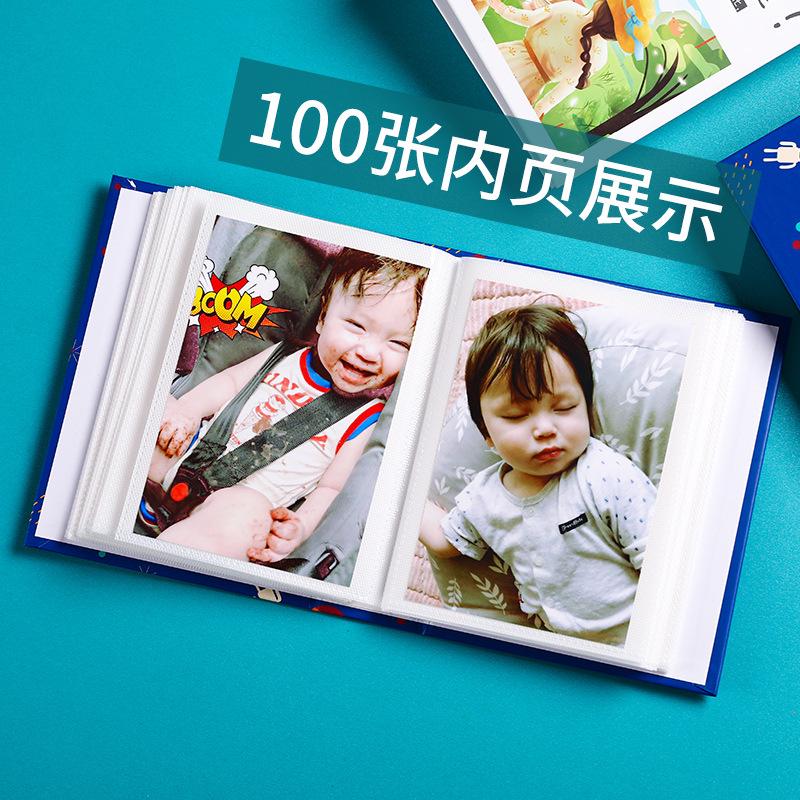 Large Capacity Insert-Type Photo Album for 5, 6, & 7-Inch Photos - Cute Family & Baby Picture Storage Book
