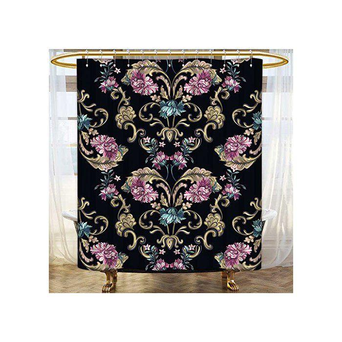 Rideau de douche - AmaPark - YL1-0716-24410k183xG244 - Résistant à la moisissure - Polyester - 72x96 pouces