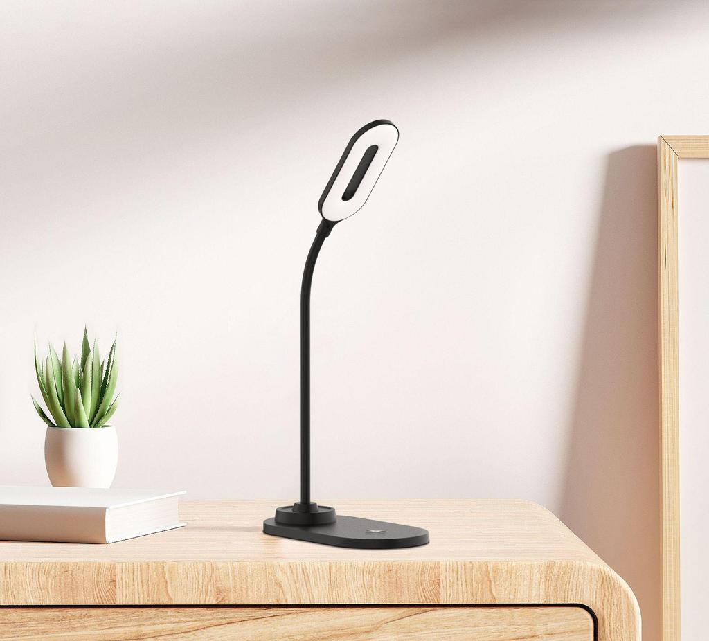 15W Wireless Charging Desk Lamp with Eye Protection and Night Light