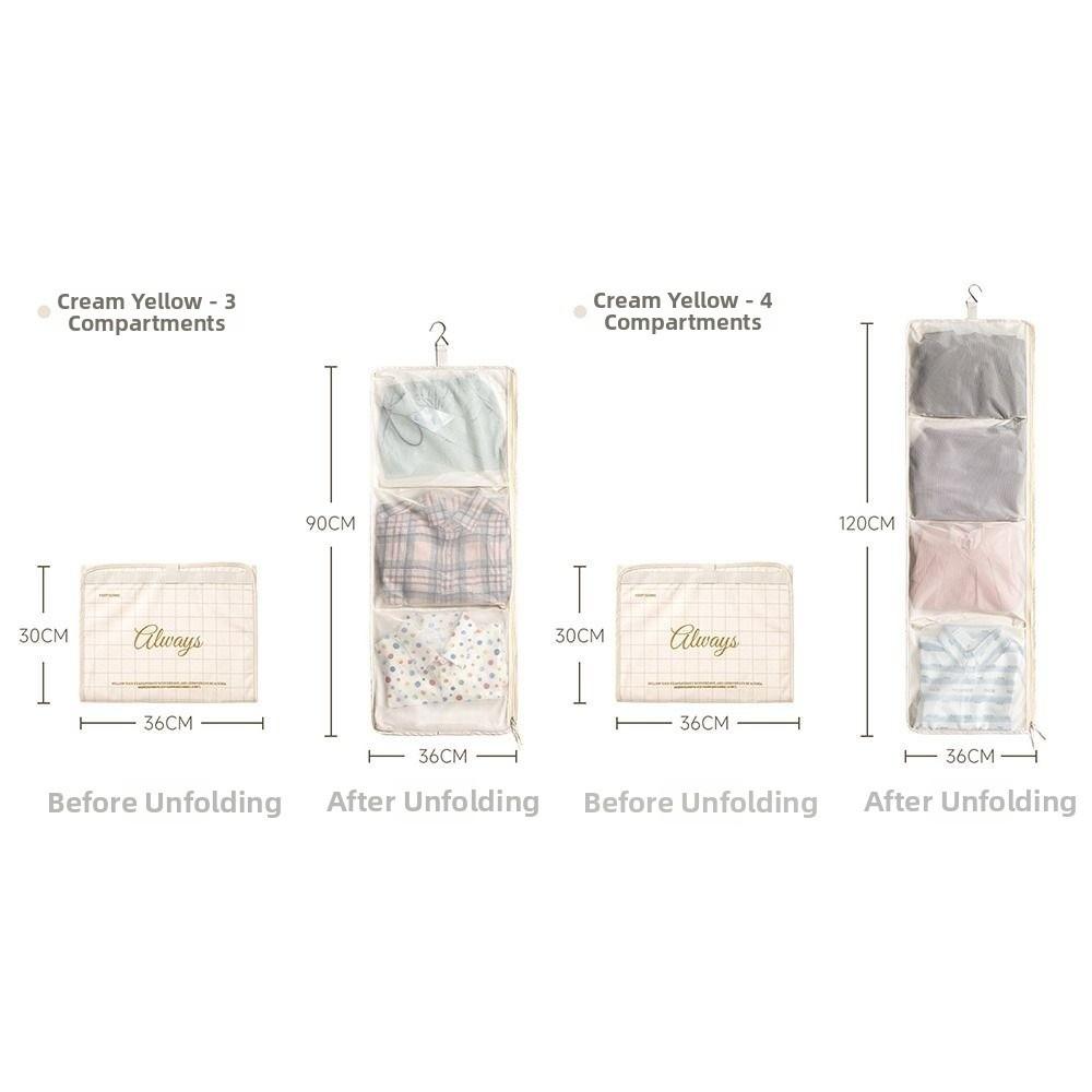 Breathable Underwear Storage Bag Foldable Closet Organizer Bag Hanging Storage Bag Closet Storage