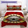 Guns N' Roses Rock Band Prints Bedding, Duvet Cover and Pillowcases, Birthday Gift (1 Duvet Cover + 2 Pillowcases, Pillow Insert Not included)JM001
