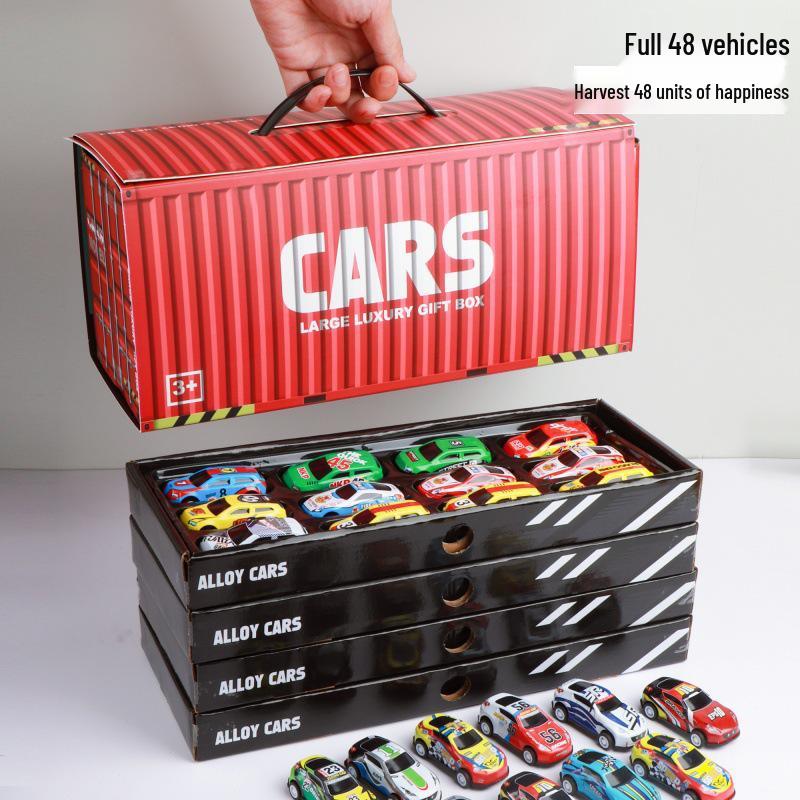48 Mini Pull-Back Cars Garage Gift Set for Boys