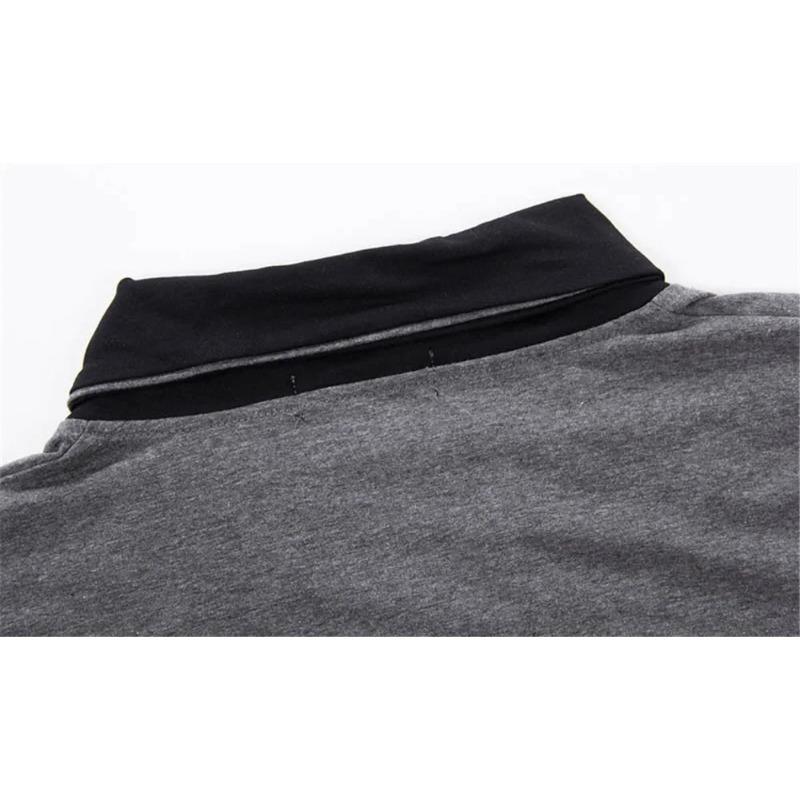Summer Mens T Shirts Fashion Slim Short Sleeve Patchwork V Neck Black T Shirt Men Button Tees