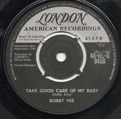 7-inch Single BOBBY VEE - Take Good Care Of My Baby 45HLG9438 London Records, 1961 VK Rock Gebruikt