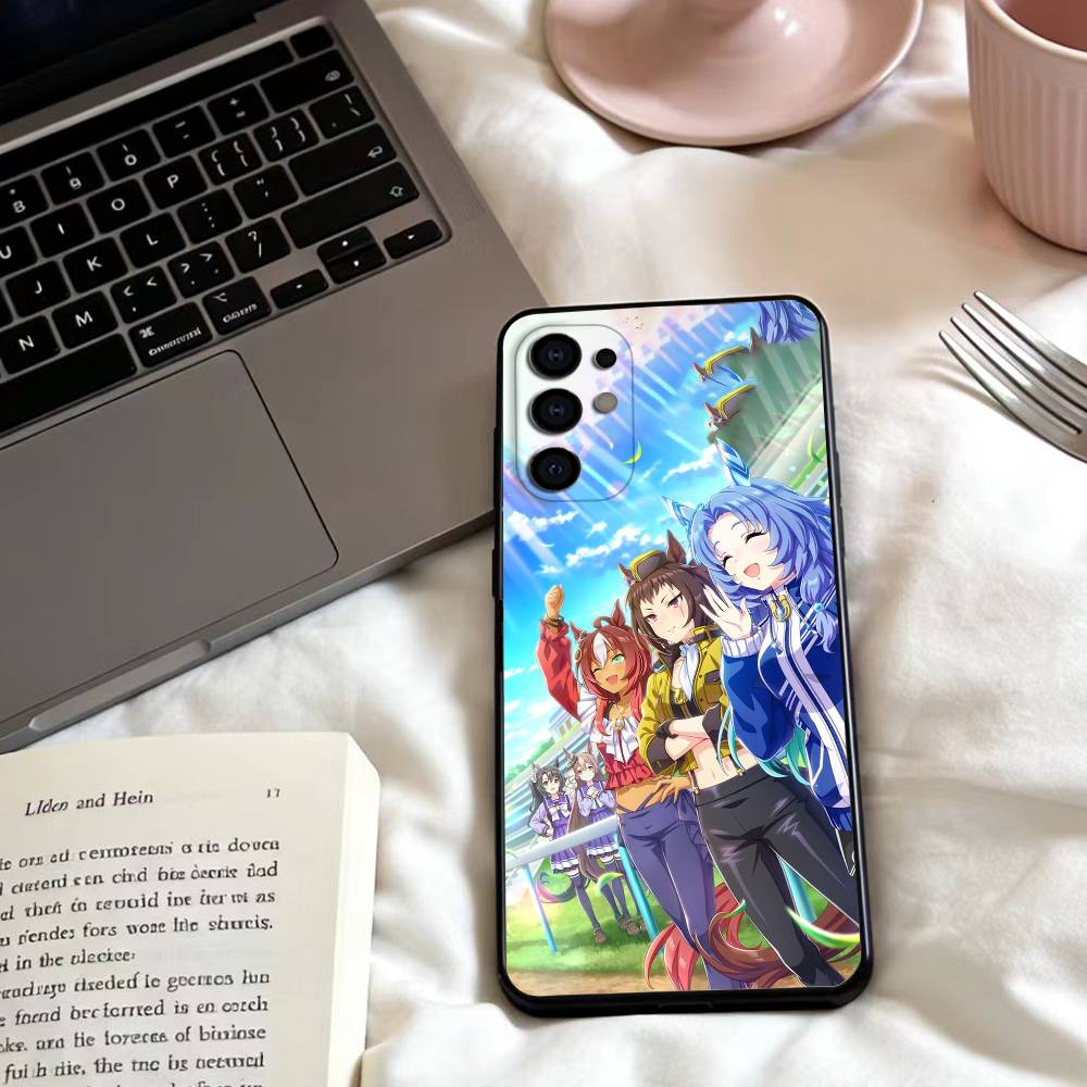 Pretty Derby Uma M-Musume Phone Case For Samsung S25,24,23,22,30,21,10,9,Ultra,Plus,Lite,FE,4,5 G Soft Black Case
