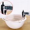 Dual Layer Rice Wash Strainer Kitchen Fruits Vegetable Cleaning Container Basket