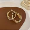 Femmes New Style Smooth Exquisite Big Circle Hoop Earrings For Women Girl Wedding Party Earrings Jewelry Boucle D’oreille