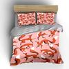"Playful Fox-Themed Design Set" Exquisite three-piece bedding set gift for kids and adults