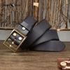 Thickened Genuine Leather Cowhide Belt Men's Genuine Leather Pin Buckle Retro Copper Buckle Casual All-match Belt