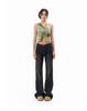 Women's Vintage Distressed Low Waist Slim Fit Micro Flare Jeans - 2025 Autumn Collection