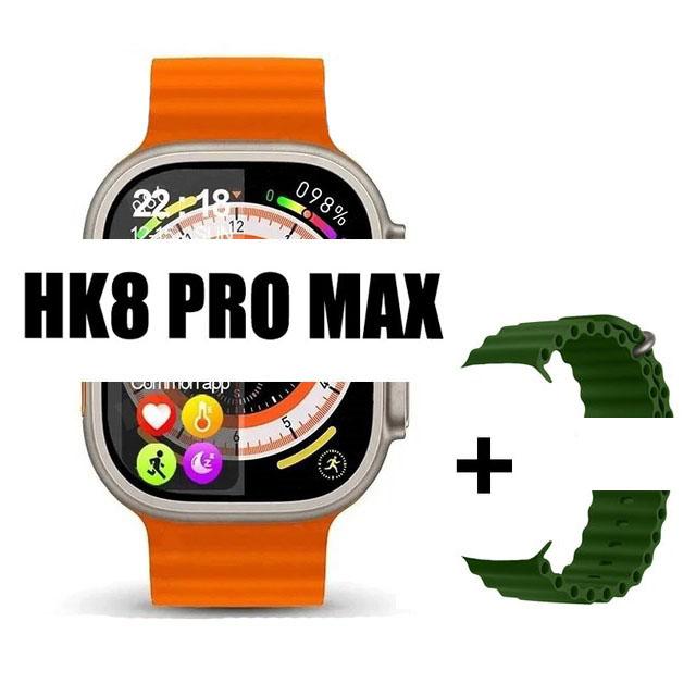 Ceas inteligent original Hk8 Pro Max, pentru bărbați, seria 8, 49 mm, 2,2 inci, cu reîmprospătare ridicată, ecran Rtae, Nfc Compass Game Smartwatch pentru Apple Iphone