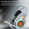 Gaming Headset Virtual 7.1 Surround Sound LED Lighting In Line Controls USB Gaming Headphone with