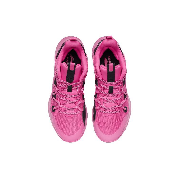 New LINING Speed Team Basketball Shoes Men Low Top Vibrant Pink ABPR045-5