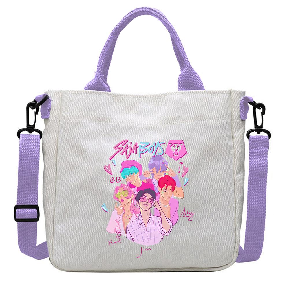 KPop Demon Hunters Anime Women's Crossbody Bag Aesthetics KPop Demon Hunters 2025 Shoulder Bags Korean Fashion  Messenger Bag