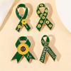 Sunflower Ribbon Brooch Metal Badge Pin for Charity Event Participants and Fashion Lover of All Ages Clothing Decors