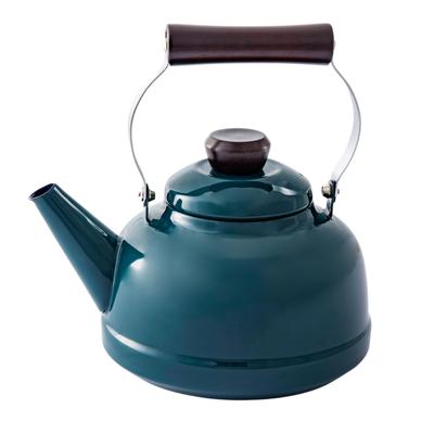 TakumiJAPAN Takumi Series Enamel Kettle 2.3 L Iron Green, Induction & Gas Compatible TKM-2.3K.G