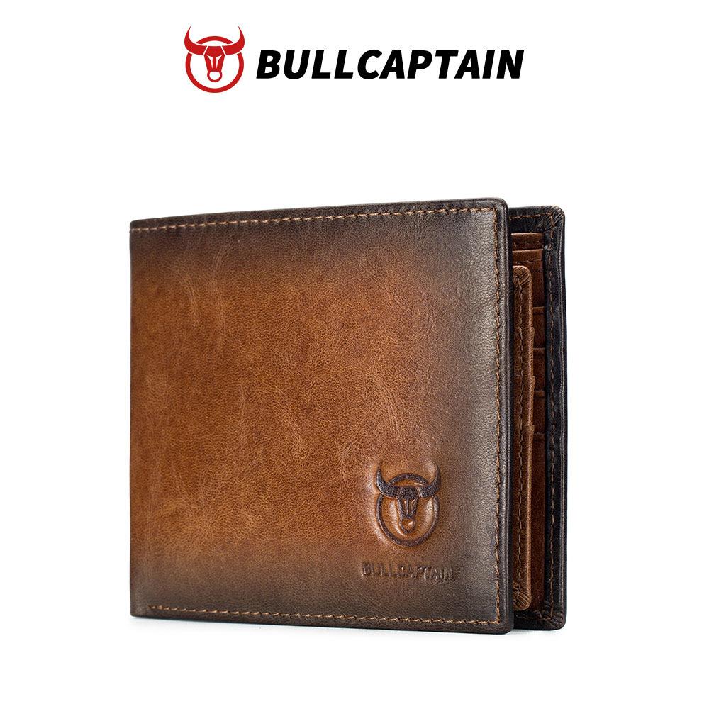 Wallet Men's Leather Short Anti Theft Brush Multi Slot Head Layer Soft Leather Wallet Clip