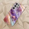 Gold-plated tempered glass phone case for Galaxy S26  S25  S24  S23  and S22 Ultra Plus. Dreamy starry sky color gradient.