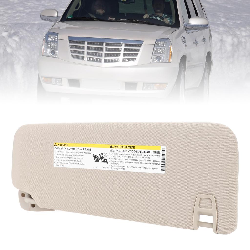 Gray Sun Visor with Vanity Mirror for Cadillac Escalade EXT 2500 XL 2500 and 1500 XL 1500 Left OE Part 22850306 2500HD, 3500HD, (2007-2013)