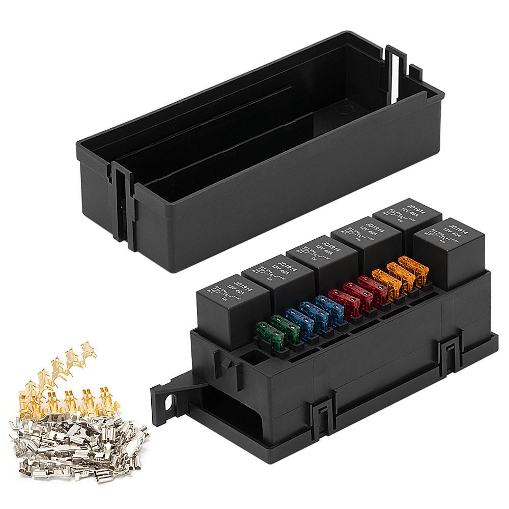 40A Relay  6 11 Slots Automotive Universal Relay ATC/ATO Fuse Box 4 5 Pin  Relay For Auto Truck Trailer Fuse Car Accessories