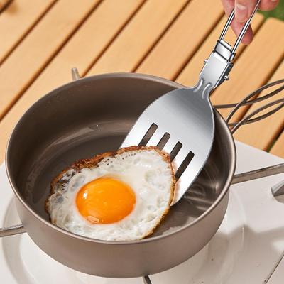 Camping Utensils Cooking Set 6 Piece Folding Soup Spoon Travel Utensils Kit Reusable Non-Slip Kitchenware For Travel Hiking