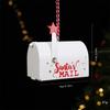 Wrought Mailbox Christmas Tree Hanging Decorations, Set of 4, Holiday Ornaments