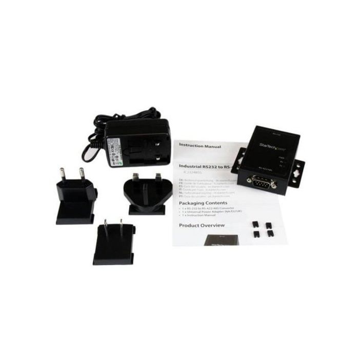 Convertor RS232 la RS422/485 - STARTECH - IC232485S - Protecție ESD 15KV - Montare pe perete - Negru