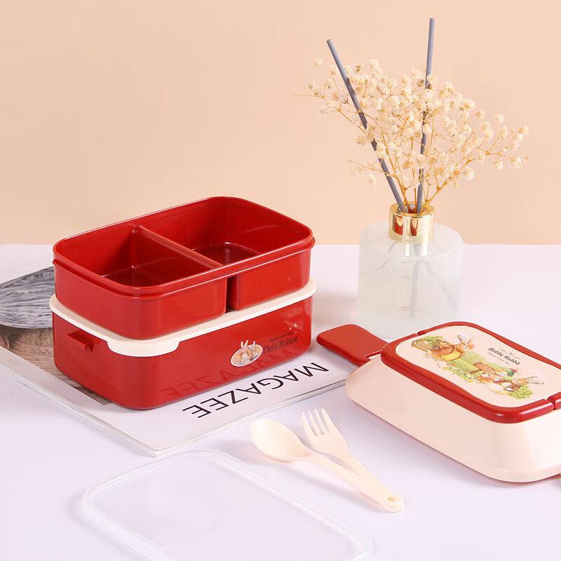 Abay Japanese Style 2-Layer Bento Box with Cutlery