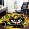 1pc Cat Party Office Round Area Rug, Under Office Chairs Bedroom Living Room Home Decor, Room Deco
