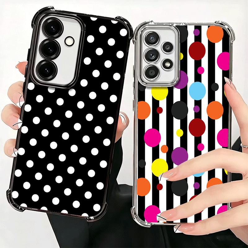 Polka Dots Art Fashion Desgin Soft Phone Case For Samsung A17 A27 A07 A37 A57 A16 A56 A15 A55 A14 A54 A13 A53 A26 A36 A25 A35 A2