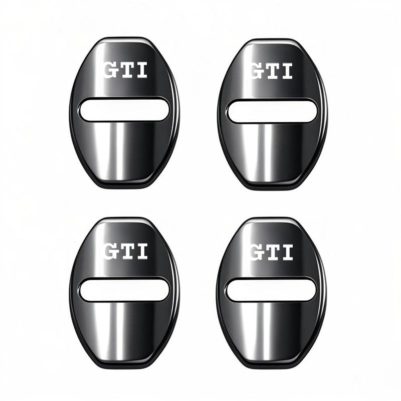 Lijk1 4Pcs Metal Car Door Lock Cover Protective Buckle Cover Sticker Tire Valve For VW GTI Polo Golf MK6 Passat Tiguan Arteon Jetta CC